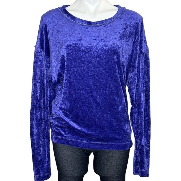 We The Free Milan top purple velour medium - Picture 2 of 7